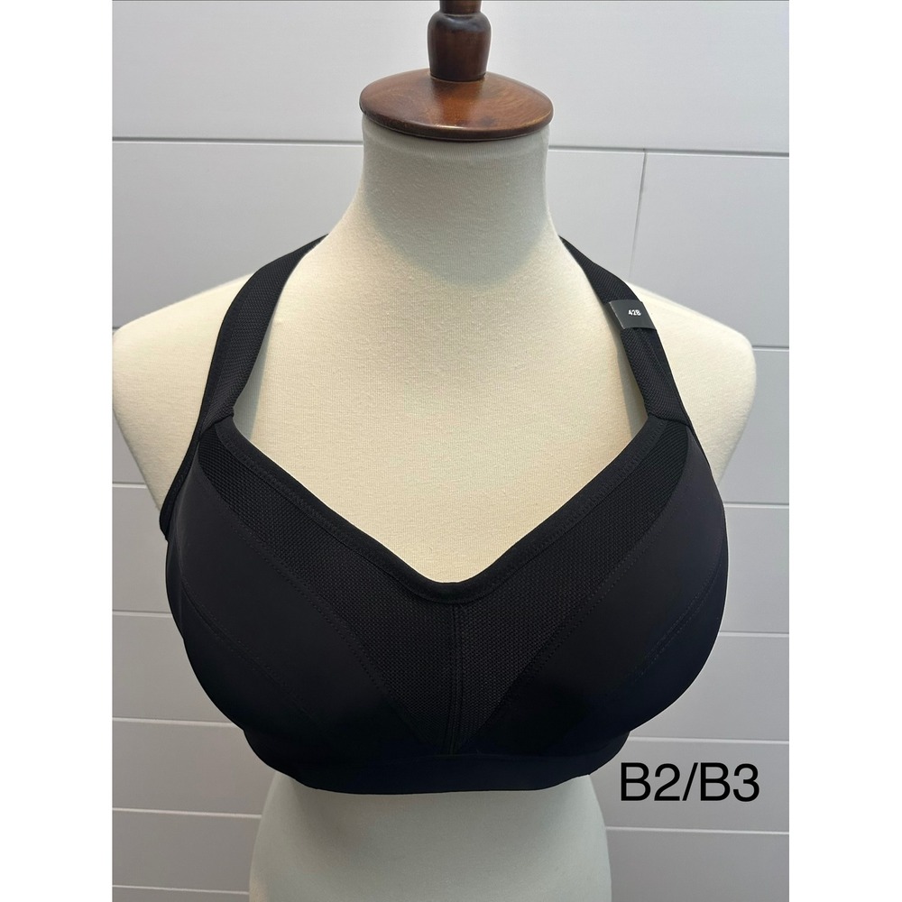 Torrid Active Black High Impact Mesh Trim Sports Bra 42B NWT 10552492